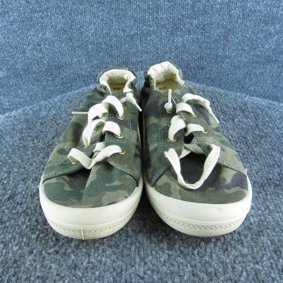 Time And Tru Women's Scrunchback Sneaker Green Fabric Size 8M Gently Used 2025 - Picture 2 of 6